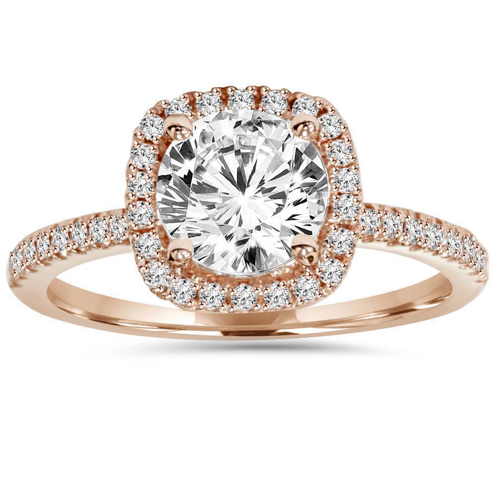 2.00CT Cushion-Cut Queen White  Elements Ring Elsy Style Rings