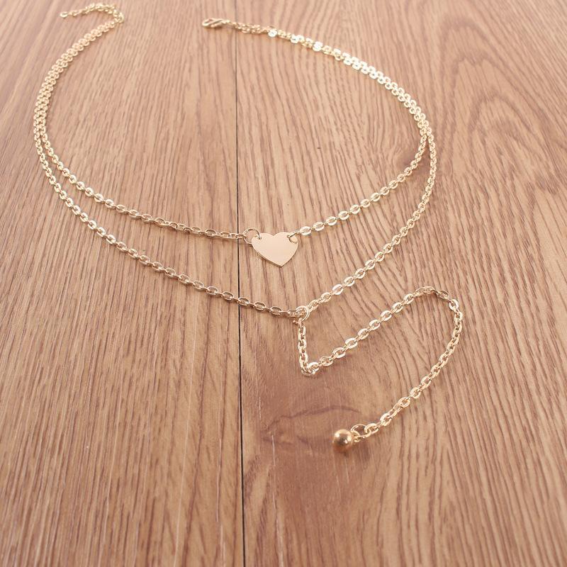 2 Piece Heart Necklace 18K Gold Plated Necklace ITALY Design Elsy Style Necklace