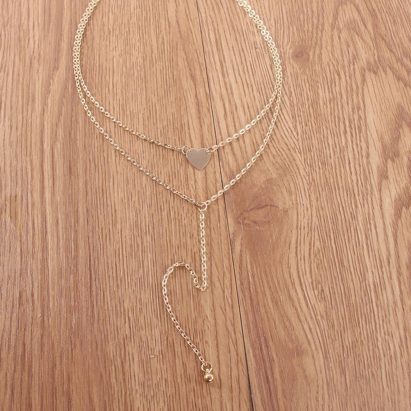 2 Piece Heart Necklace 18K Gold Plated Necklace ITALY Design Elsy Style Necklace