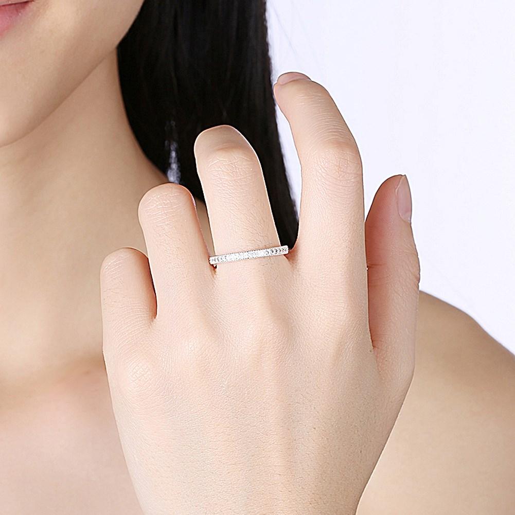 3mm  Crystal Band Ring 2 Colors Available Elsy Style Rings