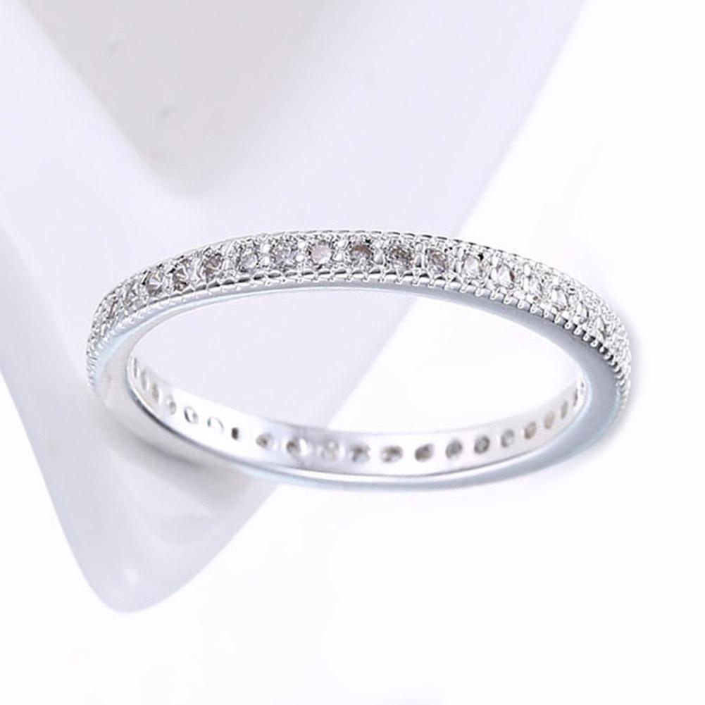 3mm  Crystal Band Ring 2 Colors Available Elsy Style Rings