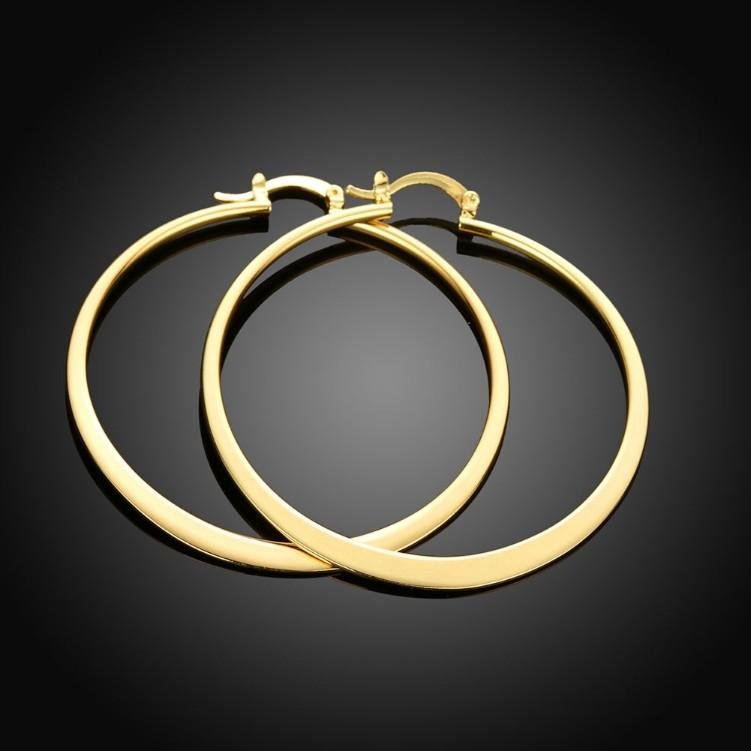 60mm 18K Gold Plated Hoop Earrings Elsy Style Earring