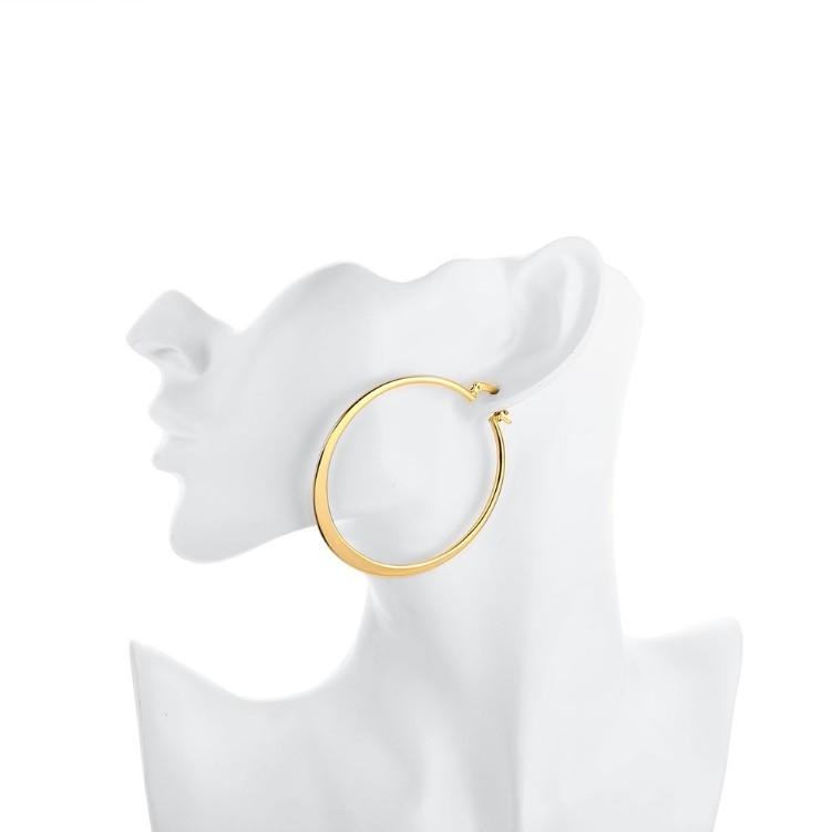 60mm 18K Gold Plated Hoop Earrings Elsy Style Earring