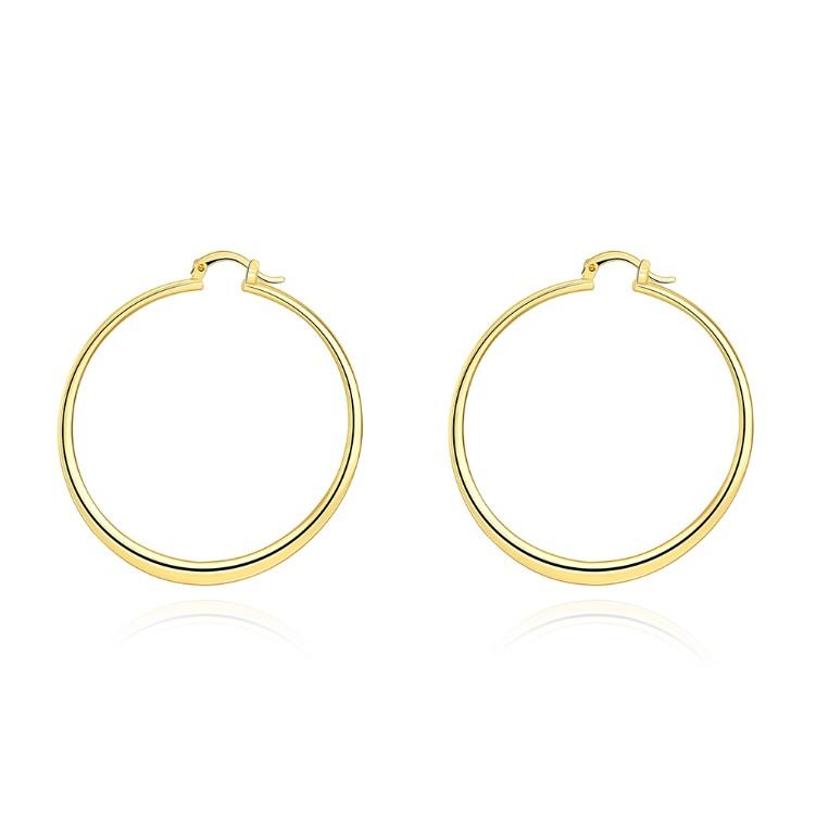 60mm 18K Gold Plated Hoop Earrings Elsy Style Earring