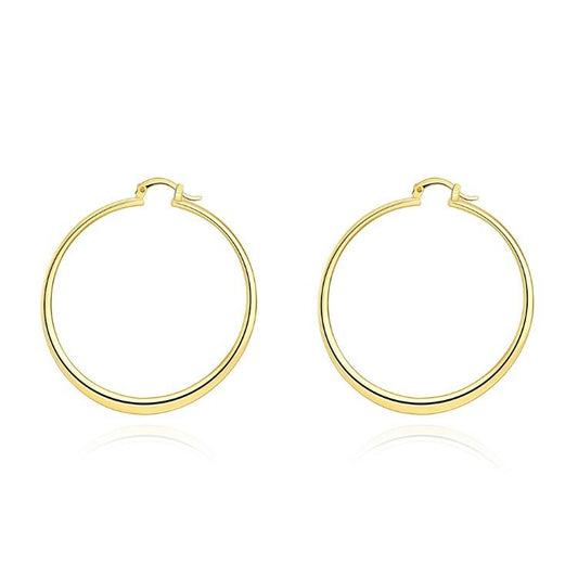 60mm 18K Gold Plated Hoop Earrings Elsy Style Earring