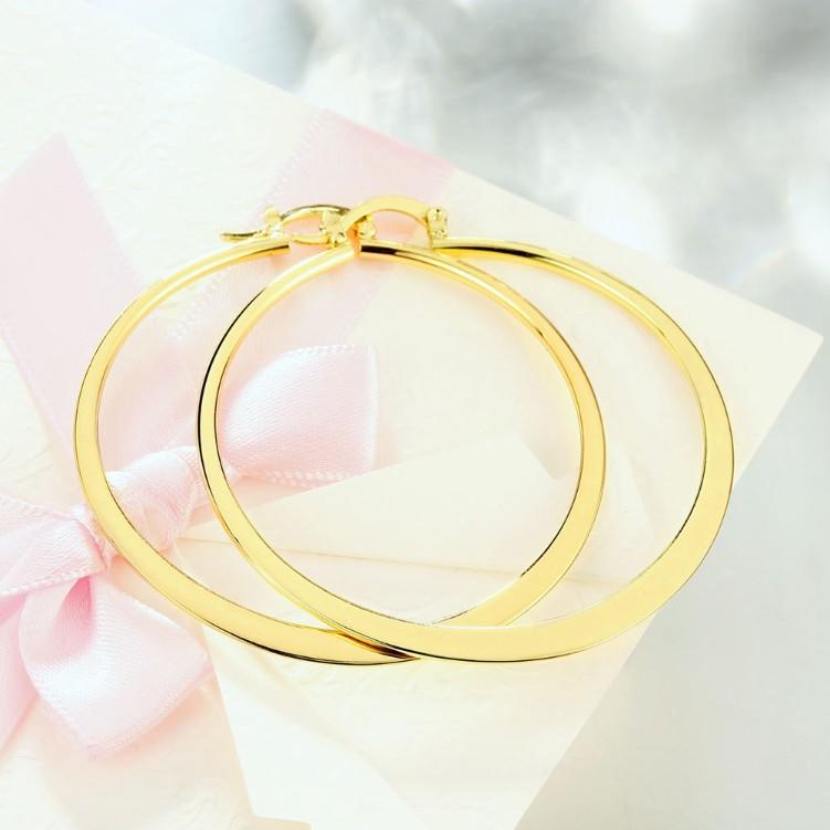 60mm 18K Gold Plated Hoop Earrings Elsy Style Earring