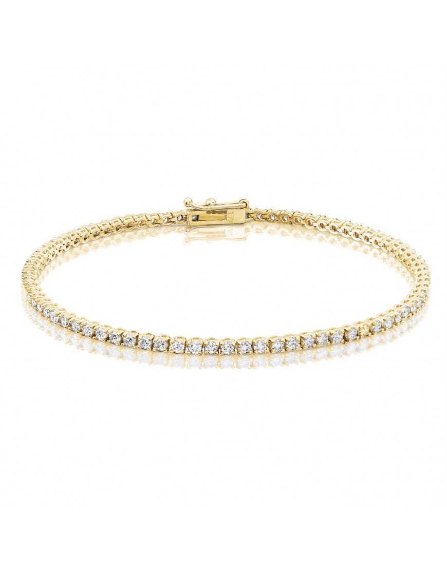 8.00 CTTW White Austrian Elements Tennis Bracelet in 18K Gold Plating - 3 Options ITALY Design Elsy Style Bracelet