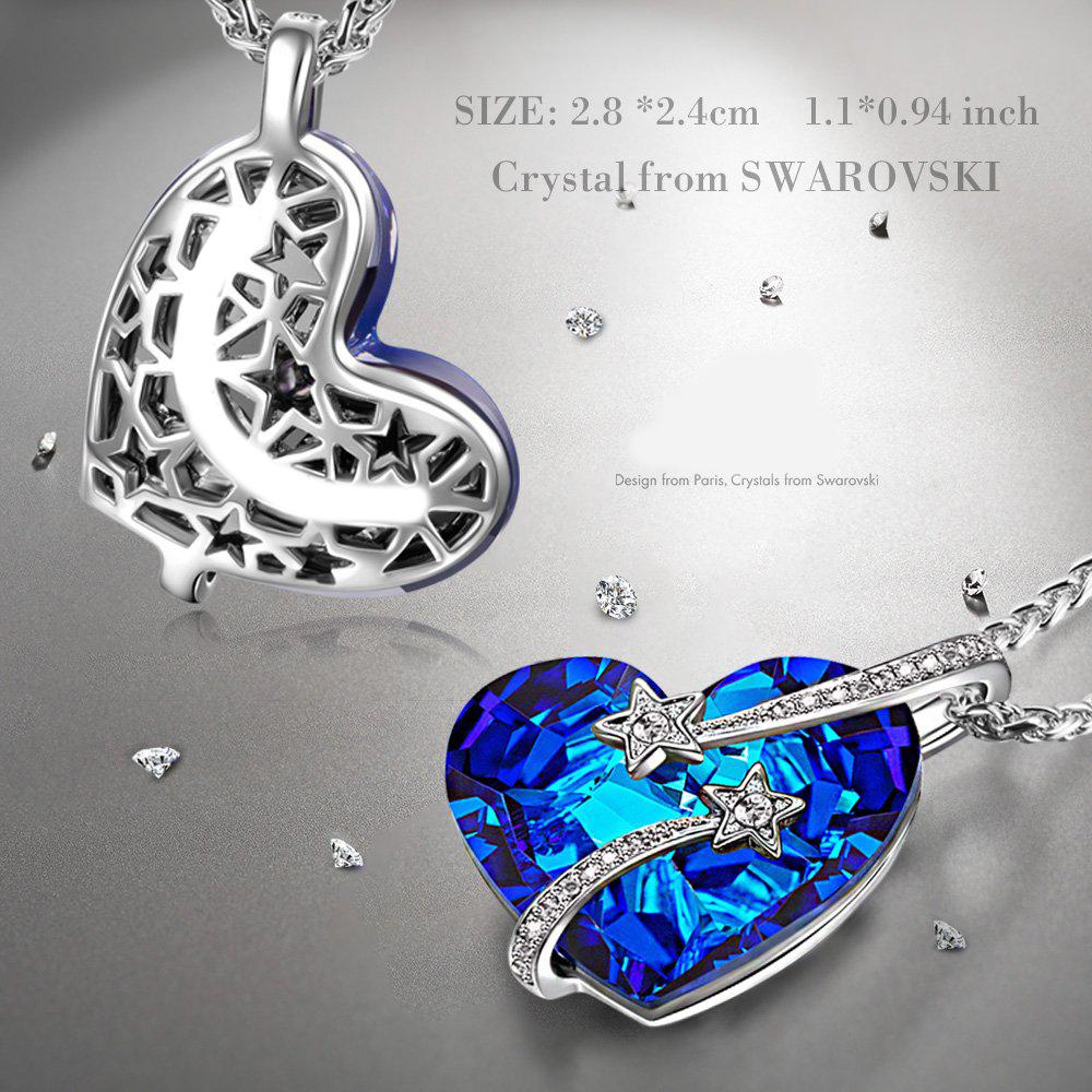 Bermuda Blue  Elements Stars in the Sky Pendant Necklace in 14K White Gold Elsy Style Necklace