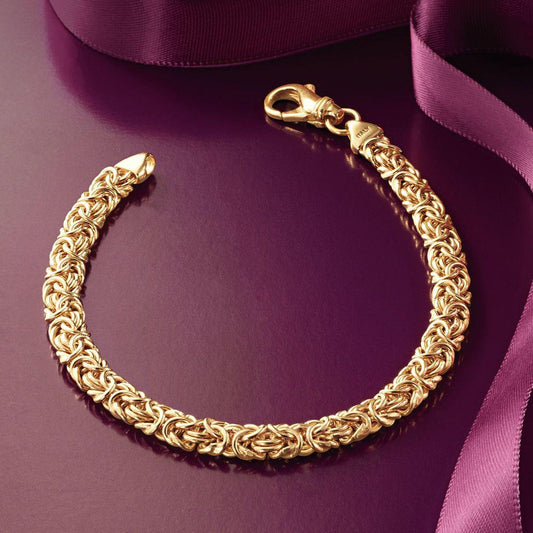 Byzantine Chain Bracelet in 18K Gold Plated Elsy Style Bracelet