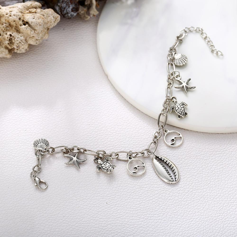 Charm Bracelet of the Sea 18K White Gold Plated Bracelet ITALY Design Elsy Style Bracelet