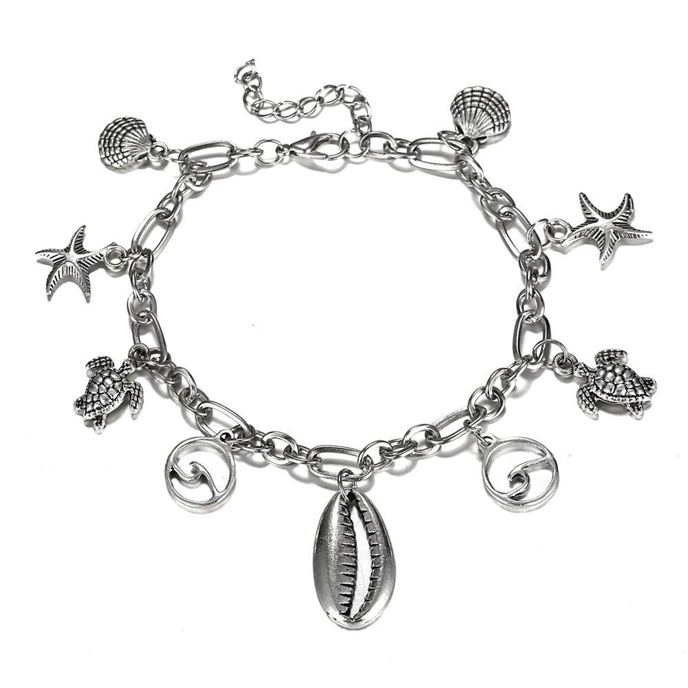 Charm Bracelet of the Sea 18K White Gold Plated Bracelet ITALY Design Elsy Style Bracelet