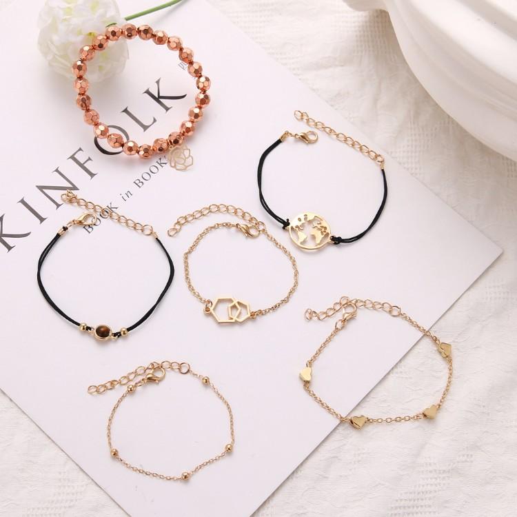 Chemist Around the World Rose Gold 6 Piece Set Elsy Style Bracelet