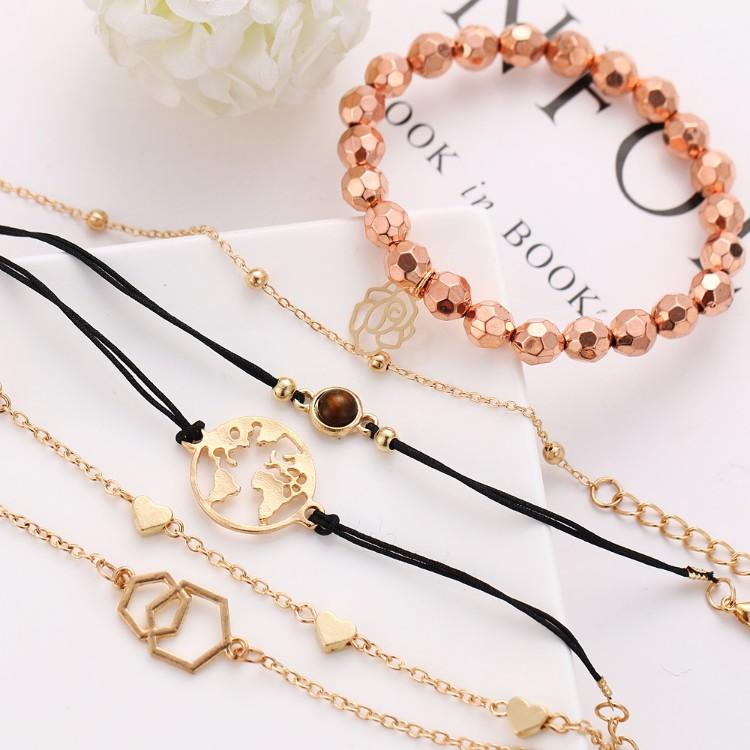 Chemist Around the World Rose Gold 6 Piece Set Elsy Style Bracelet