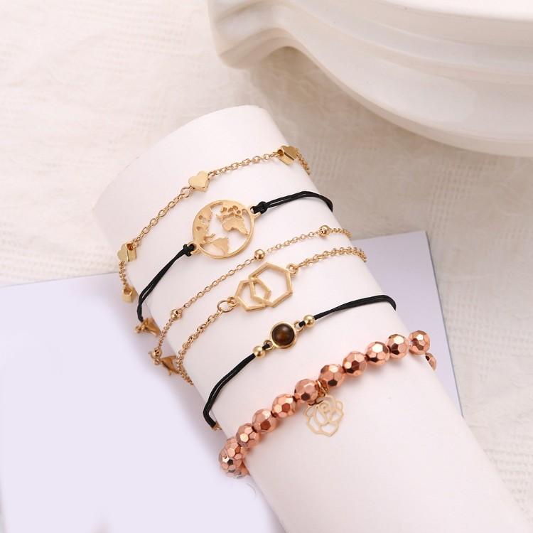 Chemist Around the World Rose Gold 6 Piece Set Elsy Style Bracelet