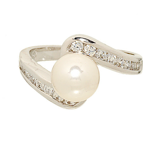 Classic 8mm Faux Pearl Channel Set Ring Elsy Style Ring