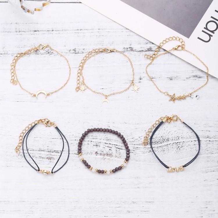 Crystal Celestial Marble 6 Piece Bracelet Set Elsy Style Bracelet