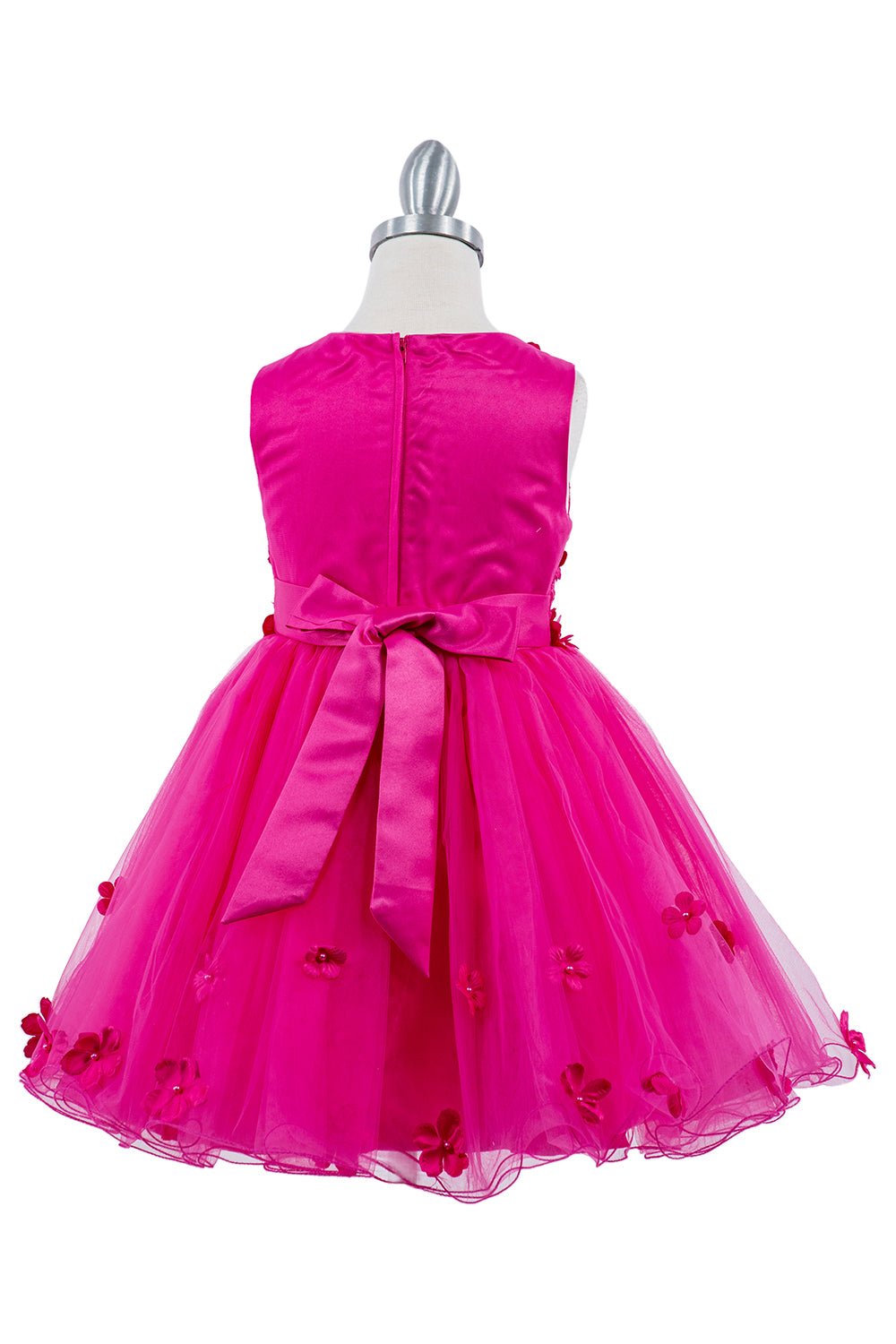 Elegant Tulle Embedded 3D Flower Kids Dress CU9219 Elsy Style Kids Dress