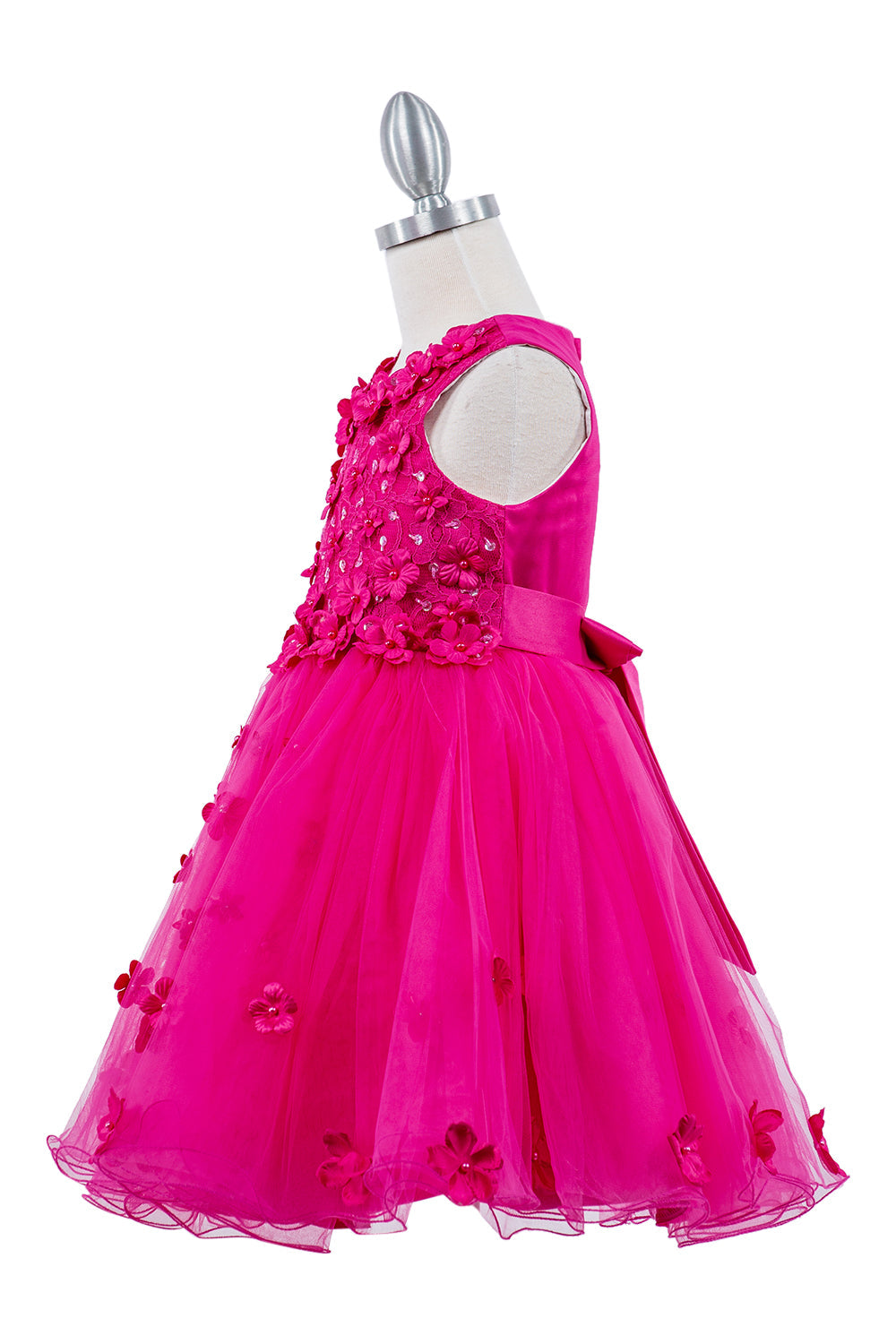 Elegant Tulle Embedded 3D Flower Kids Dress CU9219 Elsy Style Kids Dress