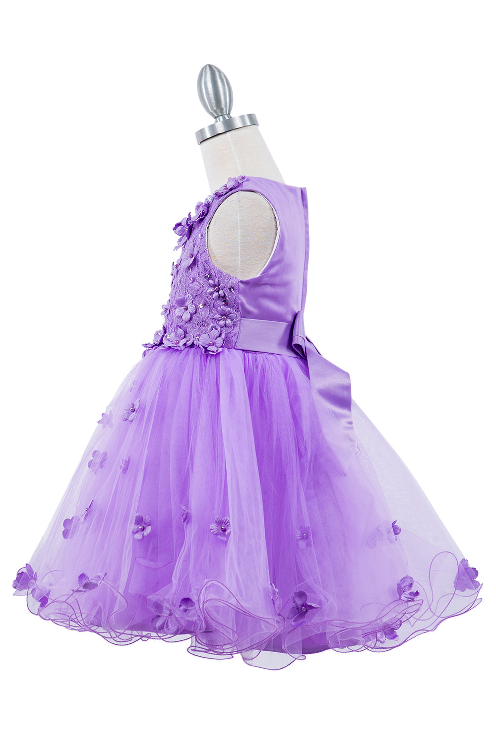 Elegant Tulle Embedded 3D Flower Kids Dress CU9219 Elsy Style Kids Dress