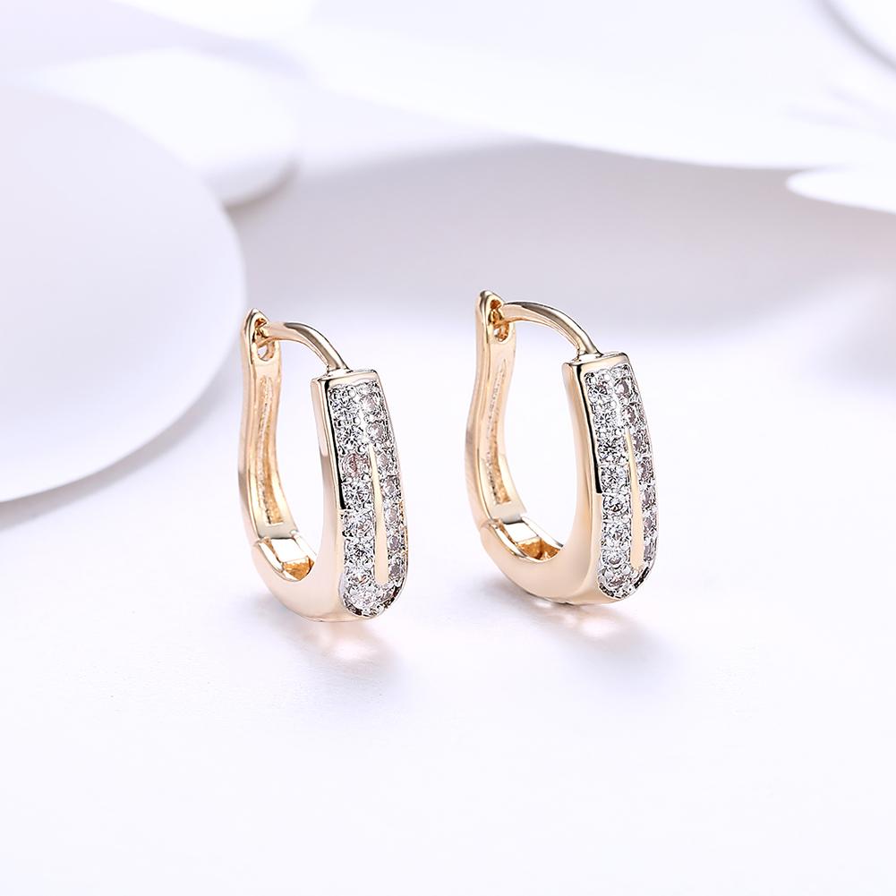 Elements Harp Shaped Earrings in 14K Gold Elsy Style Earring