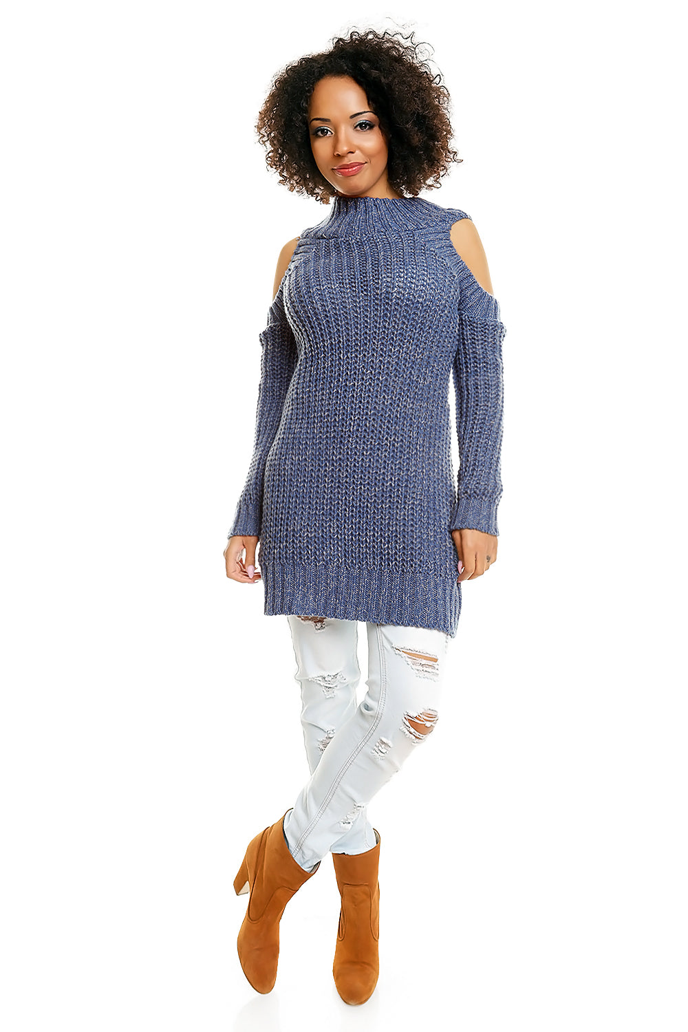 Hard-knitted jumper model 84345 Elsy Style Sweaters, Pullovers, Jumpers, Turtlenecks, Boleros, Shrugs