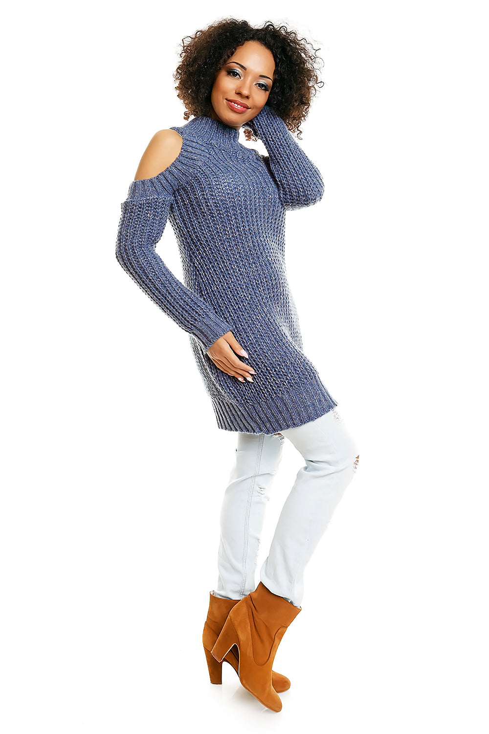 Hard-knitted jumper model 84345 Elsy Style Sweaters, Pullovers, Jumpers, Turtlenecks, Boleros, Shrugs