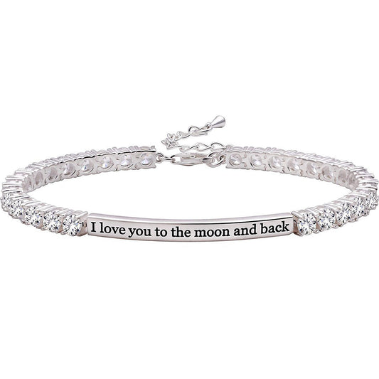 I LOVE YOU TO THE MOON AND BACK Bracelet ITALY Design Elsy Style Bracelet