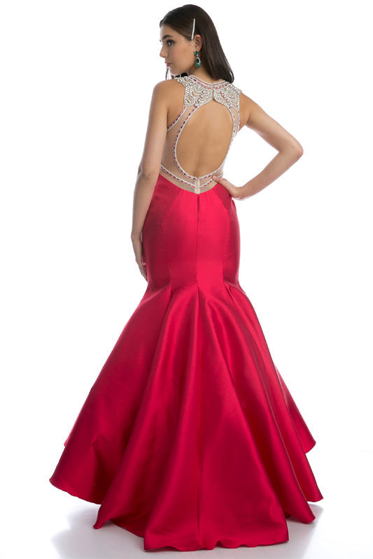 Jewel Neck High Neck Mermaid Long Prom Dress JT629 Elsy Style Prom Dress