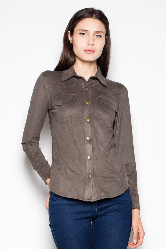 Long sleeve shirt model 77464 Elsy Style Shirts for Women