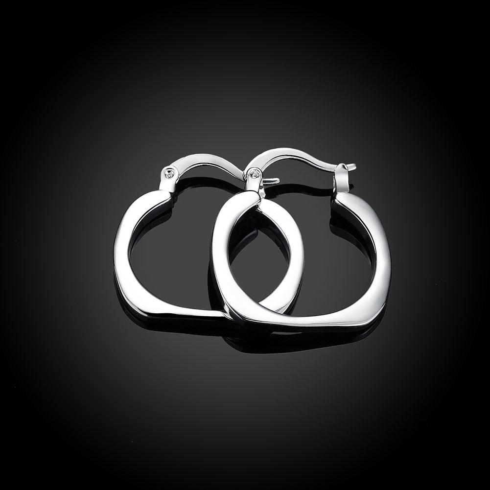 Mini Small Hoop Earring in 18K White Gold Plated Elsy Style Earring