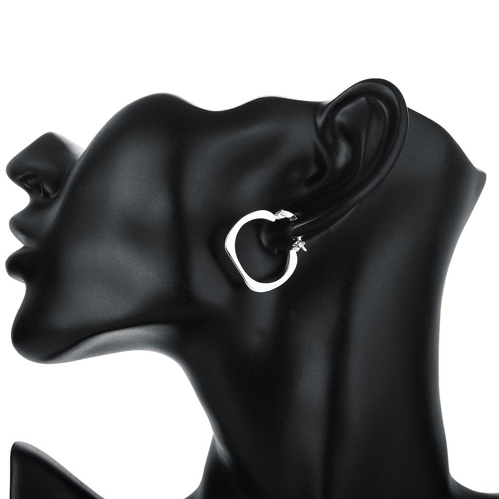 Mini Small Hoop Earring in 18K White Gold Plated Elsy Style Earring