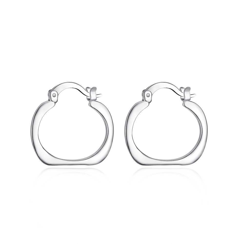 Mini Small Hoop Earring in 18K White Gold Plated Elsy Style Earring