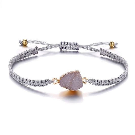 Natural Stone  18K Gold Plated Bracelet ITALY Design Elsy Style Bracelet