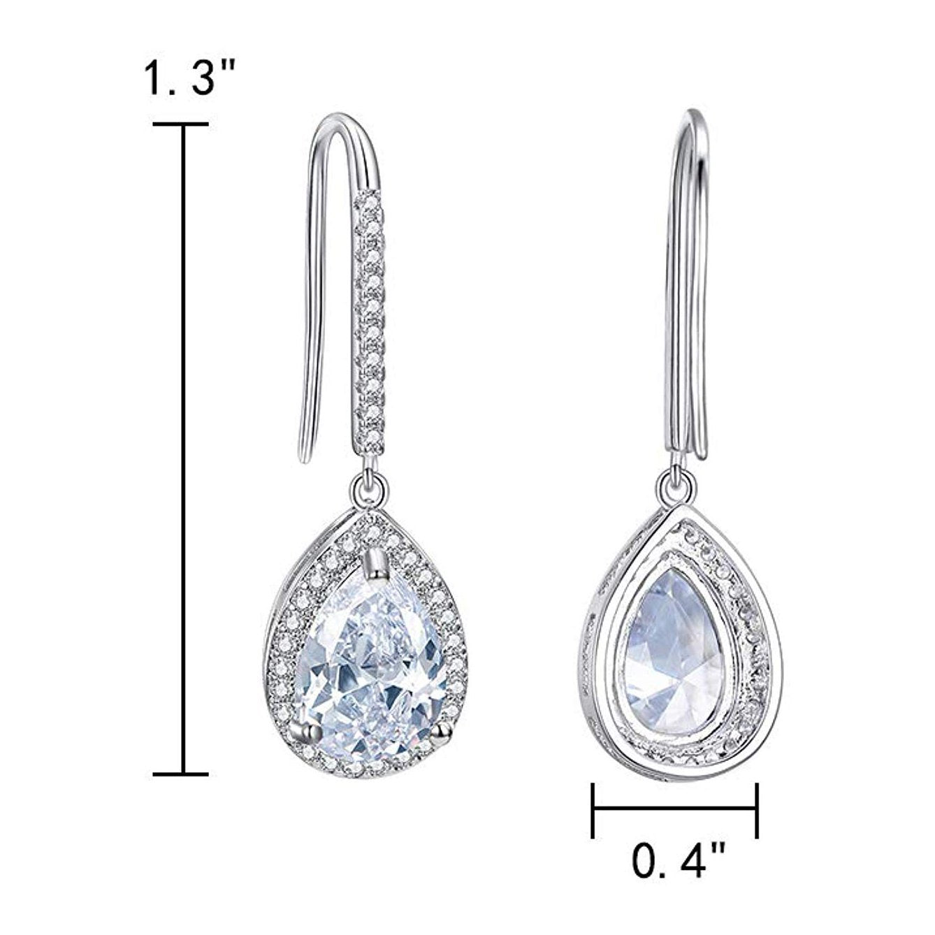 Pave Pear Cut Crystal Drop Earring ITALY Design Elsy Style Earring