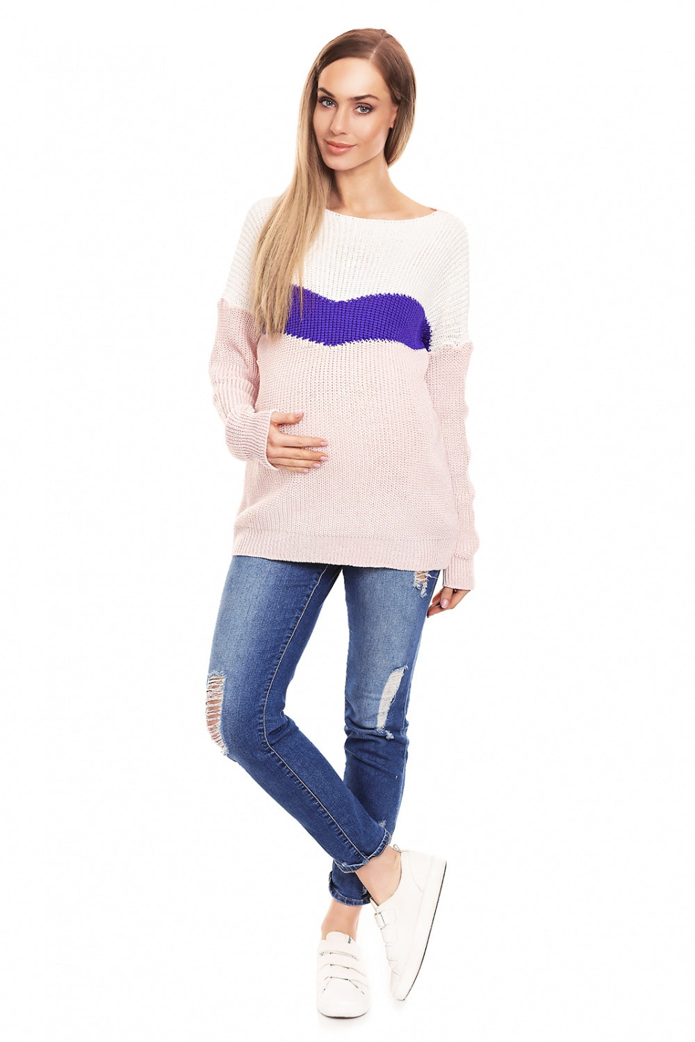 Pregnancy sweater model 132025 Elsy Style Sweaters, Pullovers, Jumpers, Turtlenecks, Boleros, Shrugs