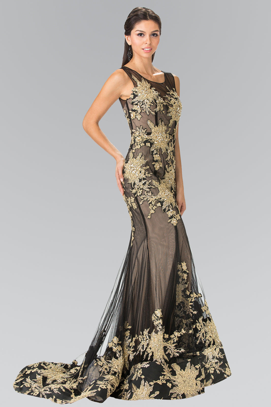 Sleeveless Floor-Sweeping Long Dress GLGL2335 Elsy Style PROM