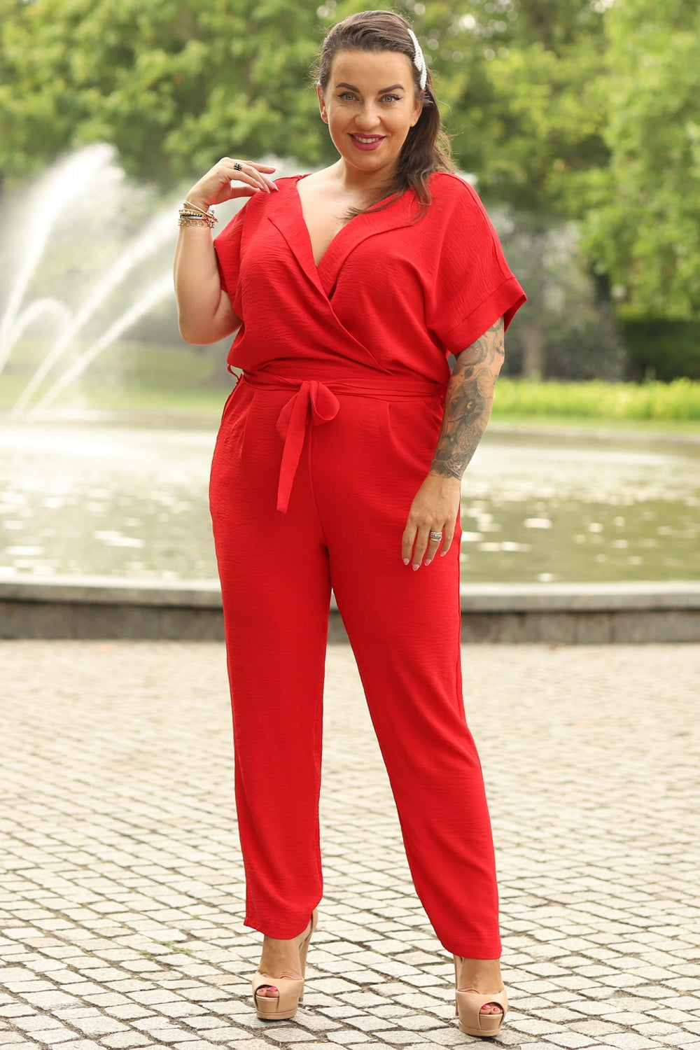 Suit plus size model 169153 Elsy Style Playsuits plus size