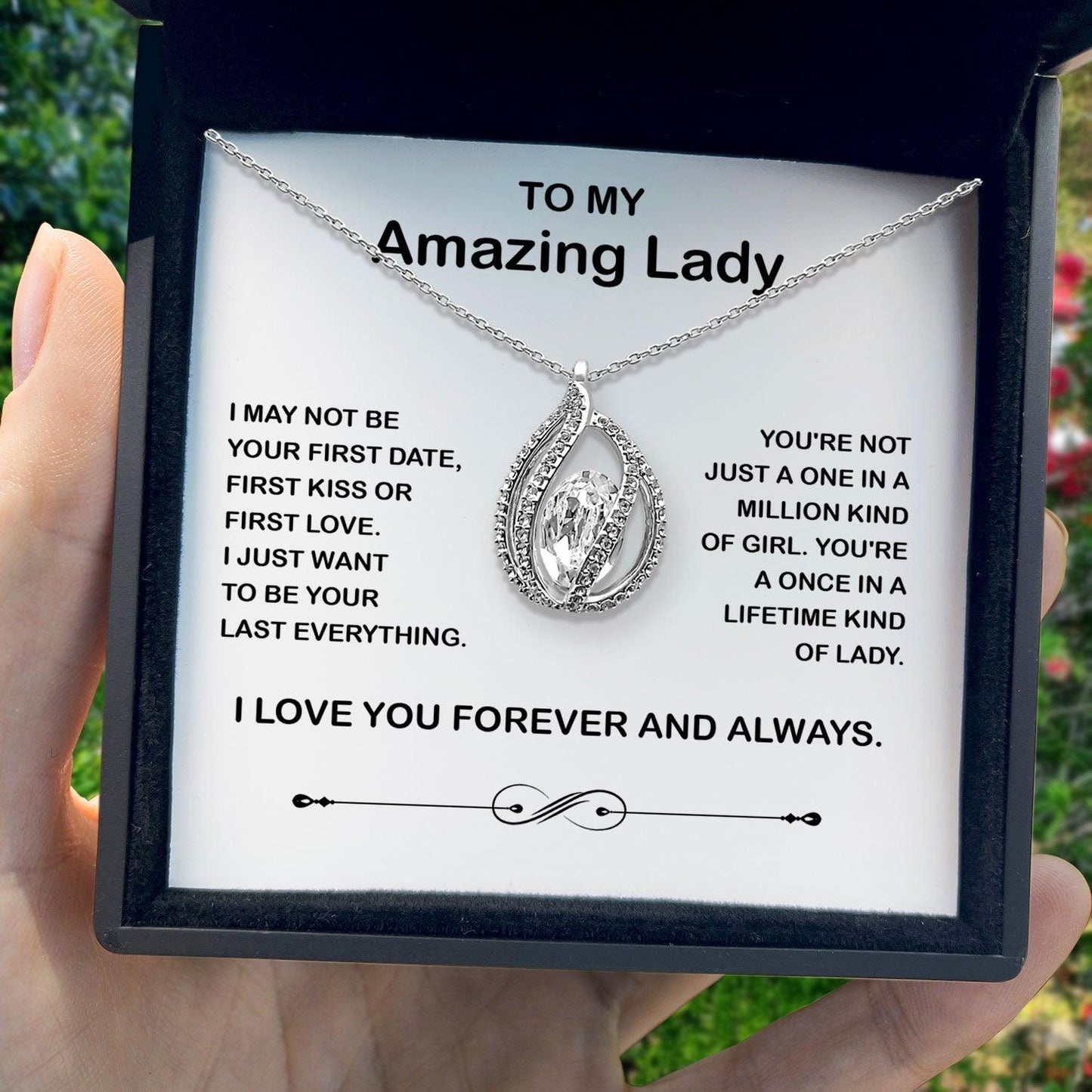 To My Amazing Lady - I Just Want To Be Your last Everything - Orbital Birdcage Necklace Elsy Style Necklaces