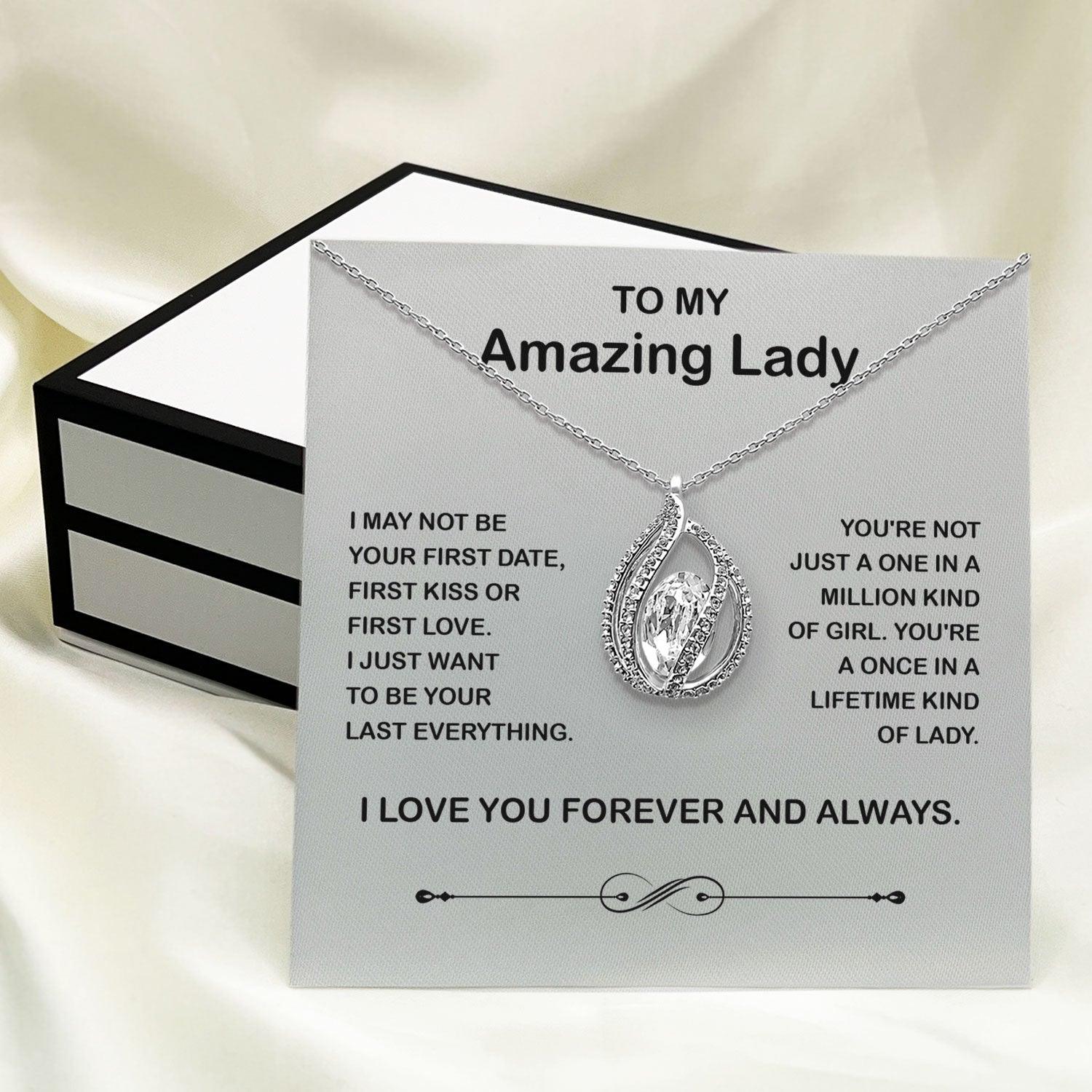 To My Amazing Lady - I Just Want To Be Your last Everything - Orbital Birdcage Necklace Elsy Style Necklaces