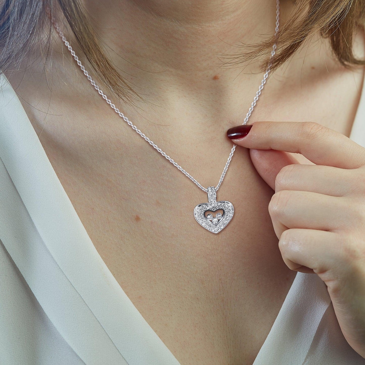 To My Amazing New Mom - A Baby Fills a Place In Your Heart - Tryndi Floating Heart Necklace Elsy Style Necklaces