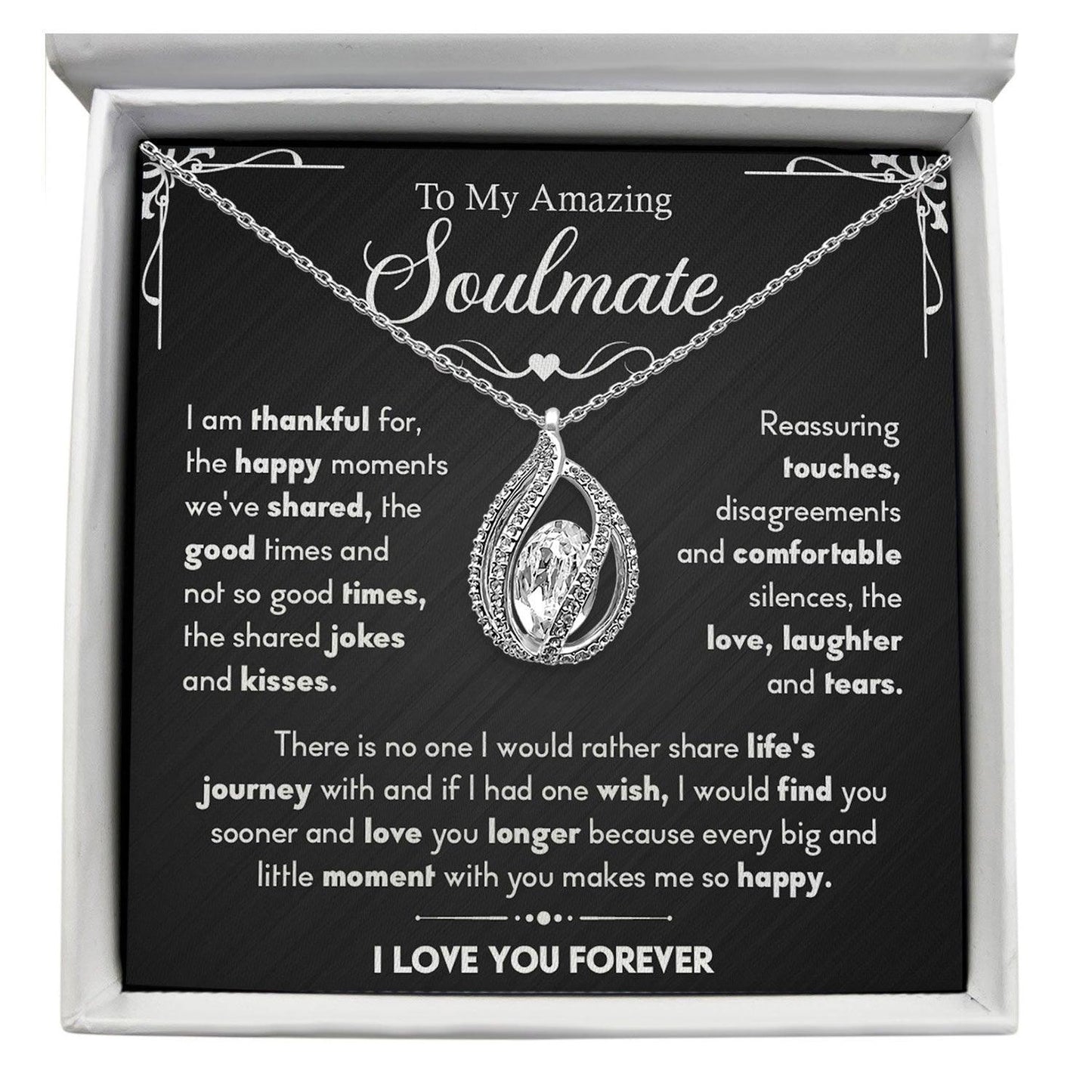 To My Amazing Soulmate - There Is No One I Would Rather Share Life's Journey - Orbital Birdcage Necklace Elsy Style Necklaces