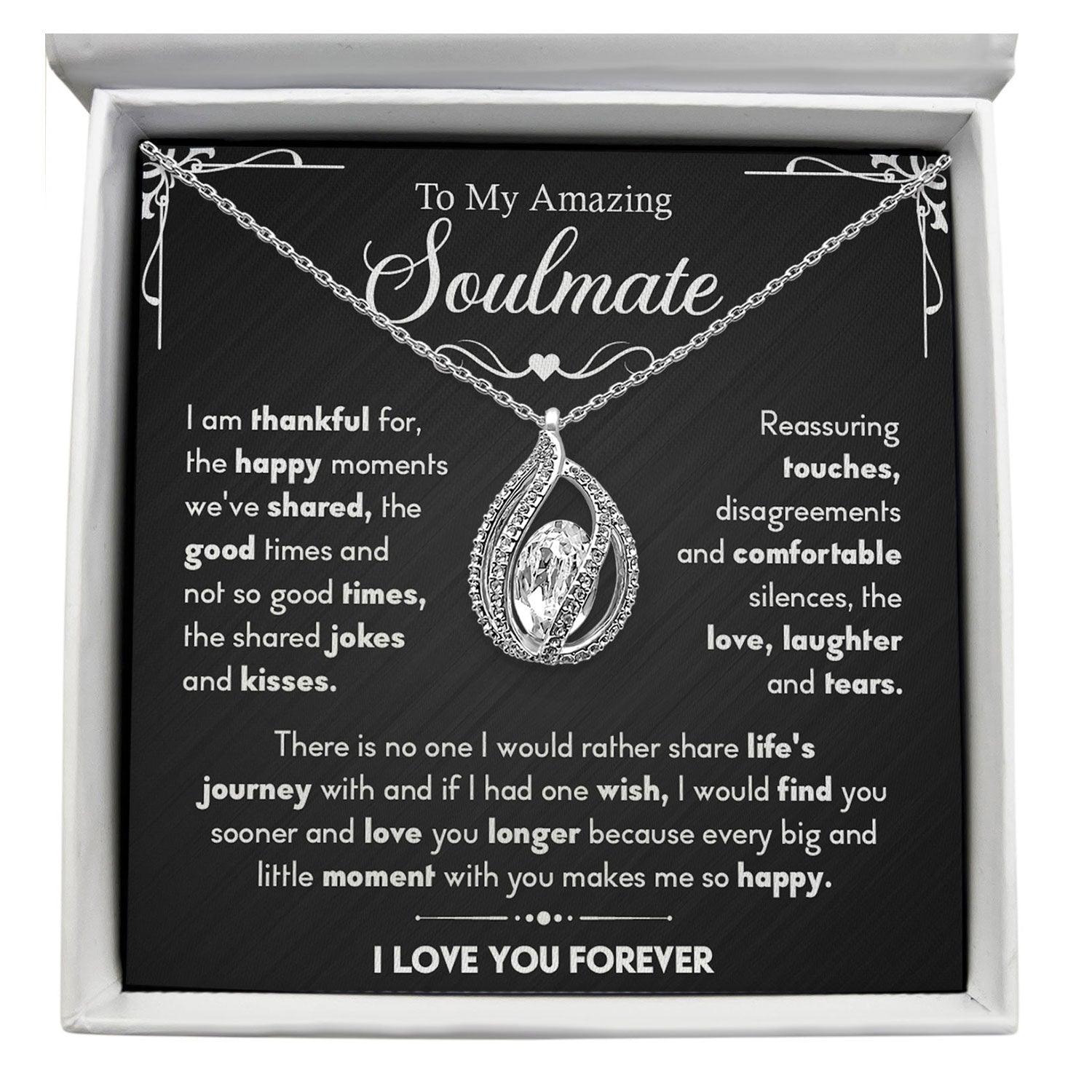 To My Amazing Soulmate - There Is No One I Would Rather Share Life's Journey - Orbital Birdcage Necklace Elsy Style Necklaces