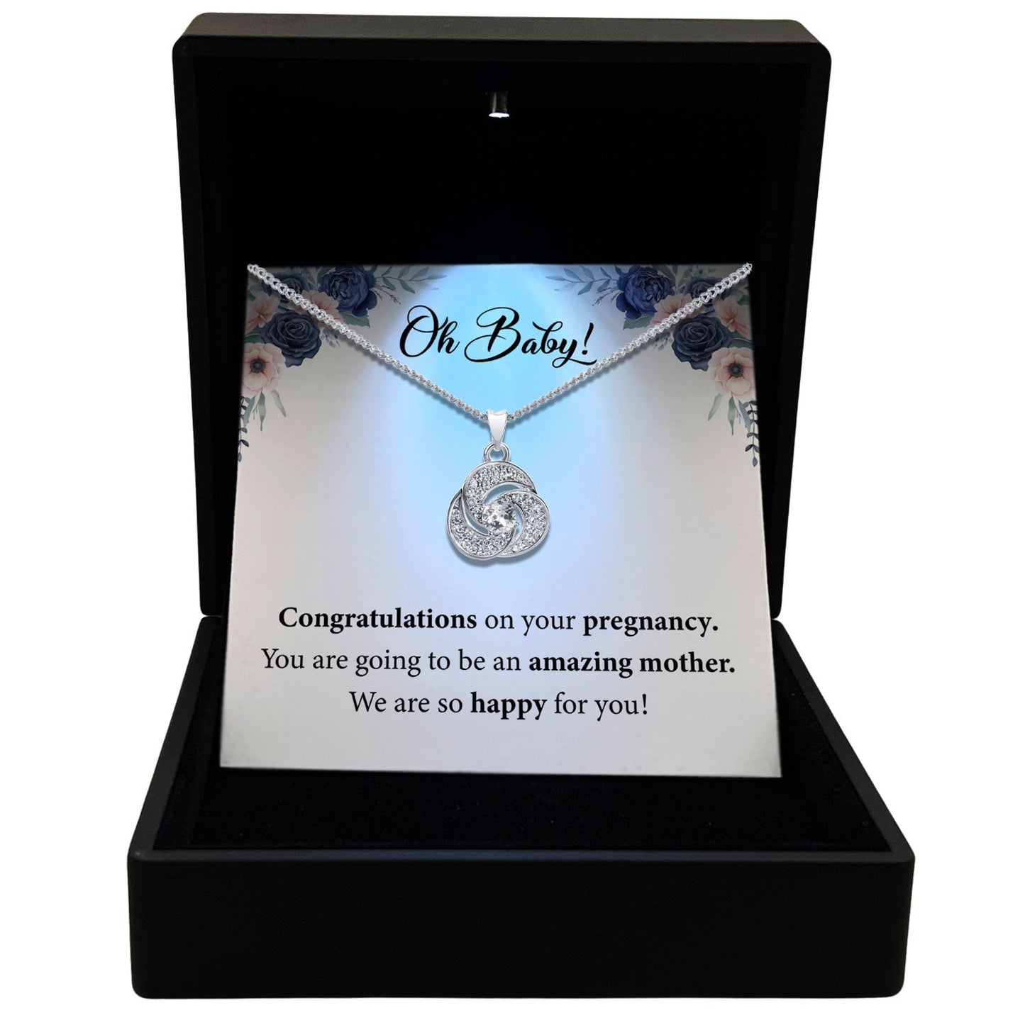 To My Baby - Congratulations On Your pregnancy - Tryndi Love Knot Necklace Elsy Style Necklaces