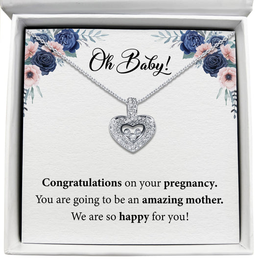 To My Baby - We Are So Happy For You! - Tryndi Floating Heart Necklace Elsy Style Necklaces