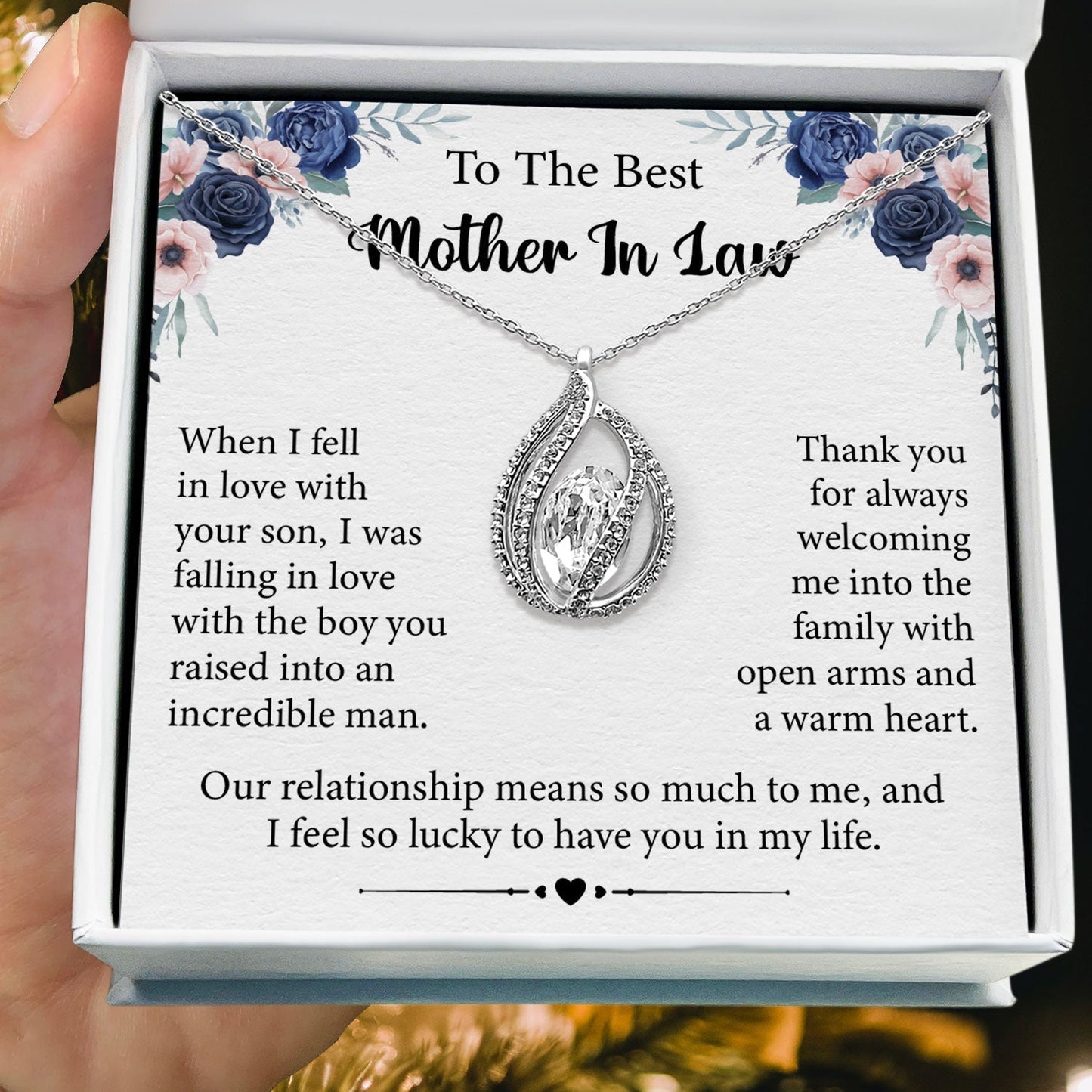 To My Best Mother-in-law - Thank You For Always Welcoming Me Into The Family - Orbital Birdcage Necklace Elsy Style Necklaces