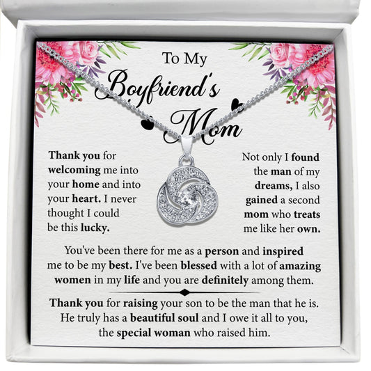 To My Boyfriend's Mom - I Also Gained a Second Mom - Tryndi Love Knot Necklace Elsy Style Necklaces