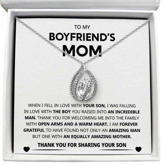 To My Boyfriend's Mom - The Family With Open Arms And a Warm Heart - Orbital Birdcage Necklace Elsy Style Necklaces