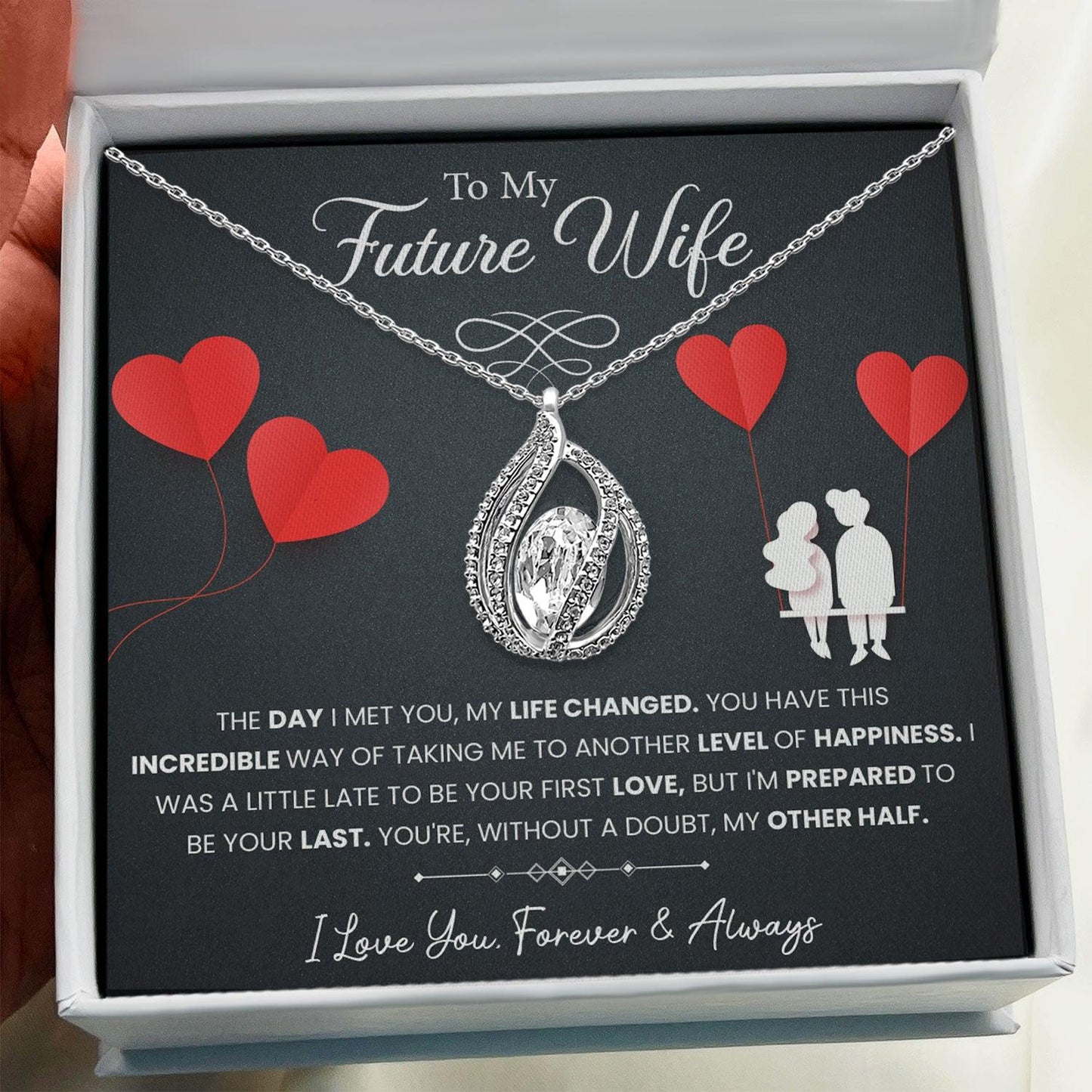 To My Future Wife - I'm Prepared To Be Your Last - Orbital Birdcage Necklace Elsy Style Necklaces