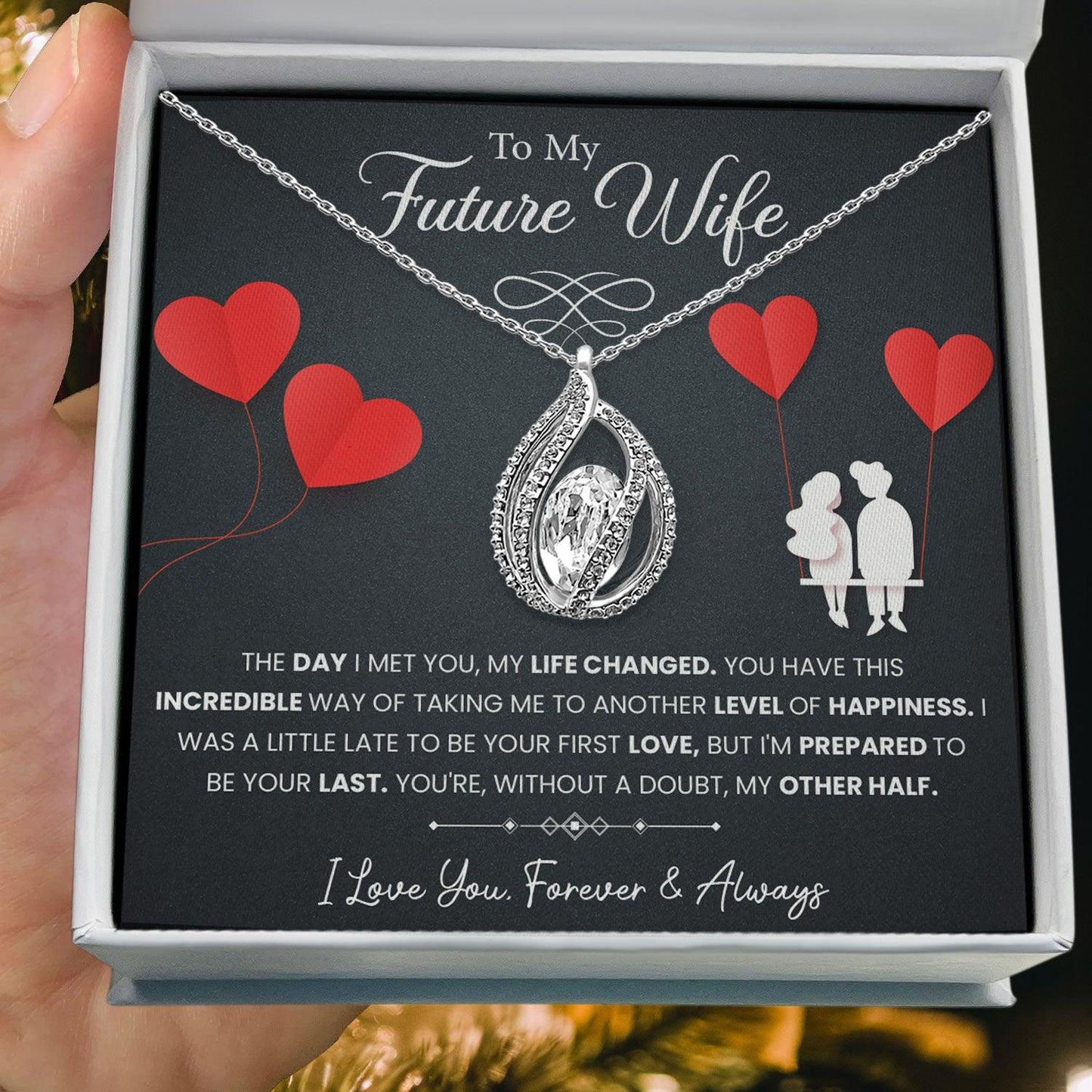 To My Future Wife - I'm Prepared To Be Your Last - Orbital Birdcage Necklace Elsy Style Necklaces