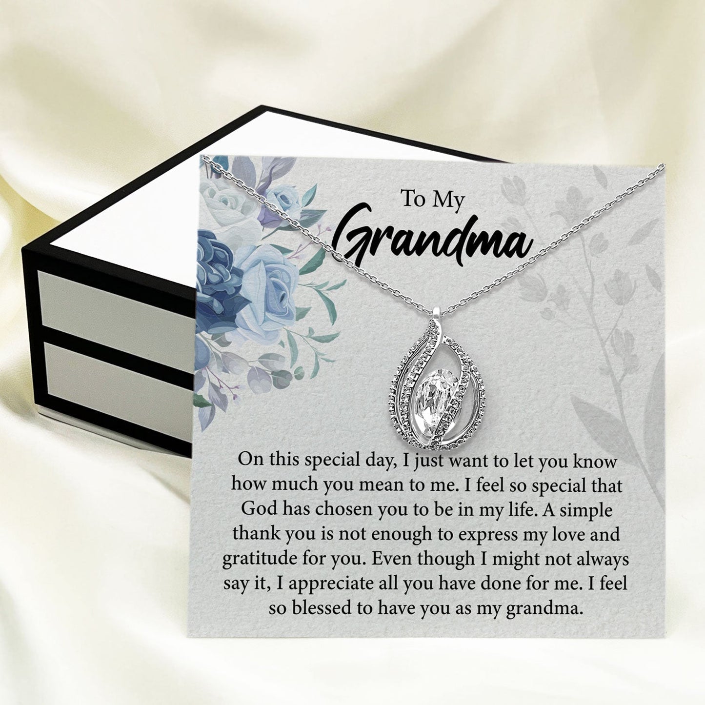 To My Grandma - I Appreciate All You Have Done For Me - Orbital Birdcage Necklace Elsy Style Necklaces